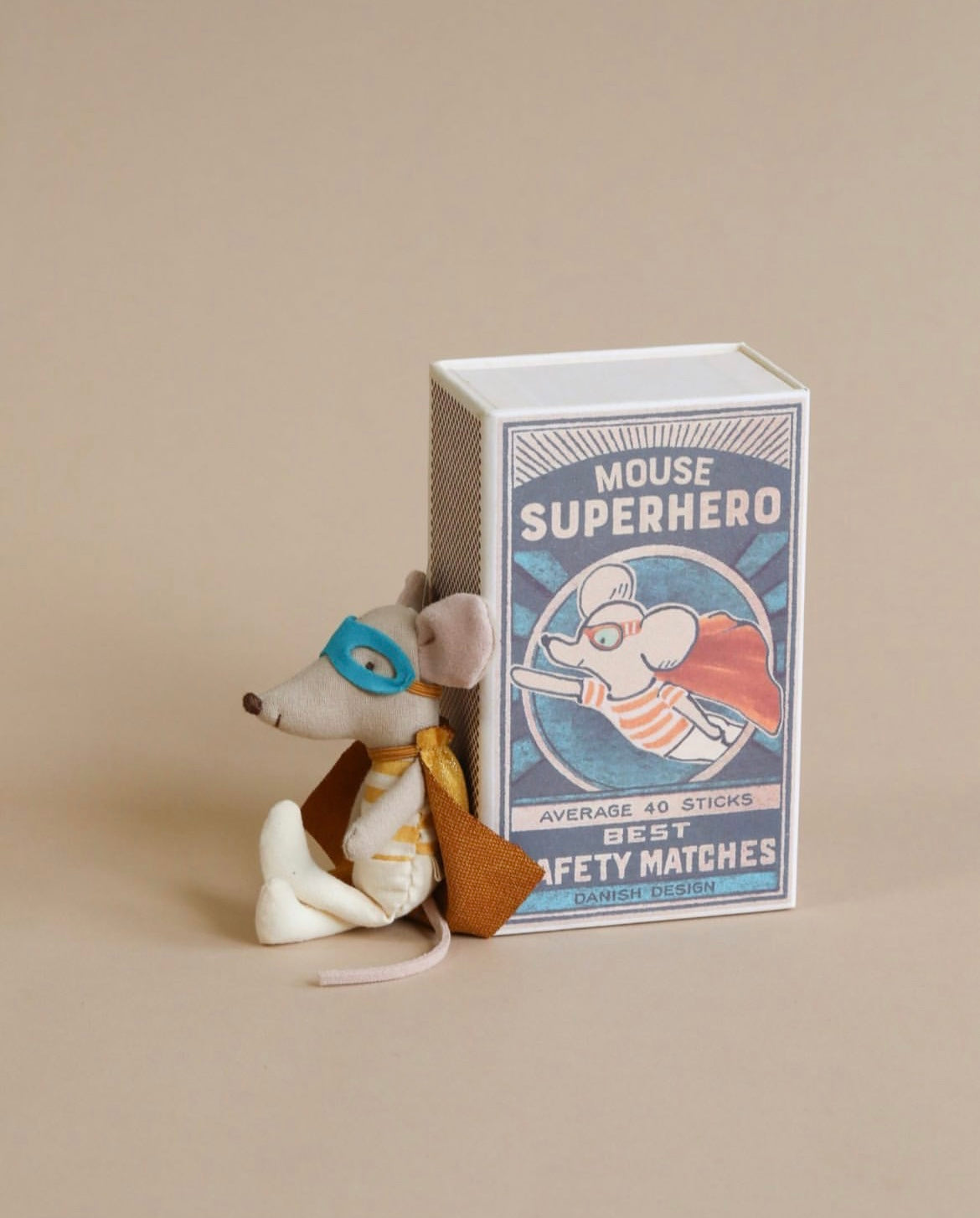 Maileg Super hero mouse, Little brother in matchbox | SS22