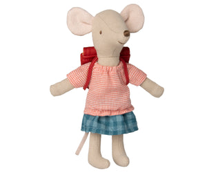 Maileg Tricycle mouse, Big sister with bag - Red | SS23