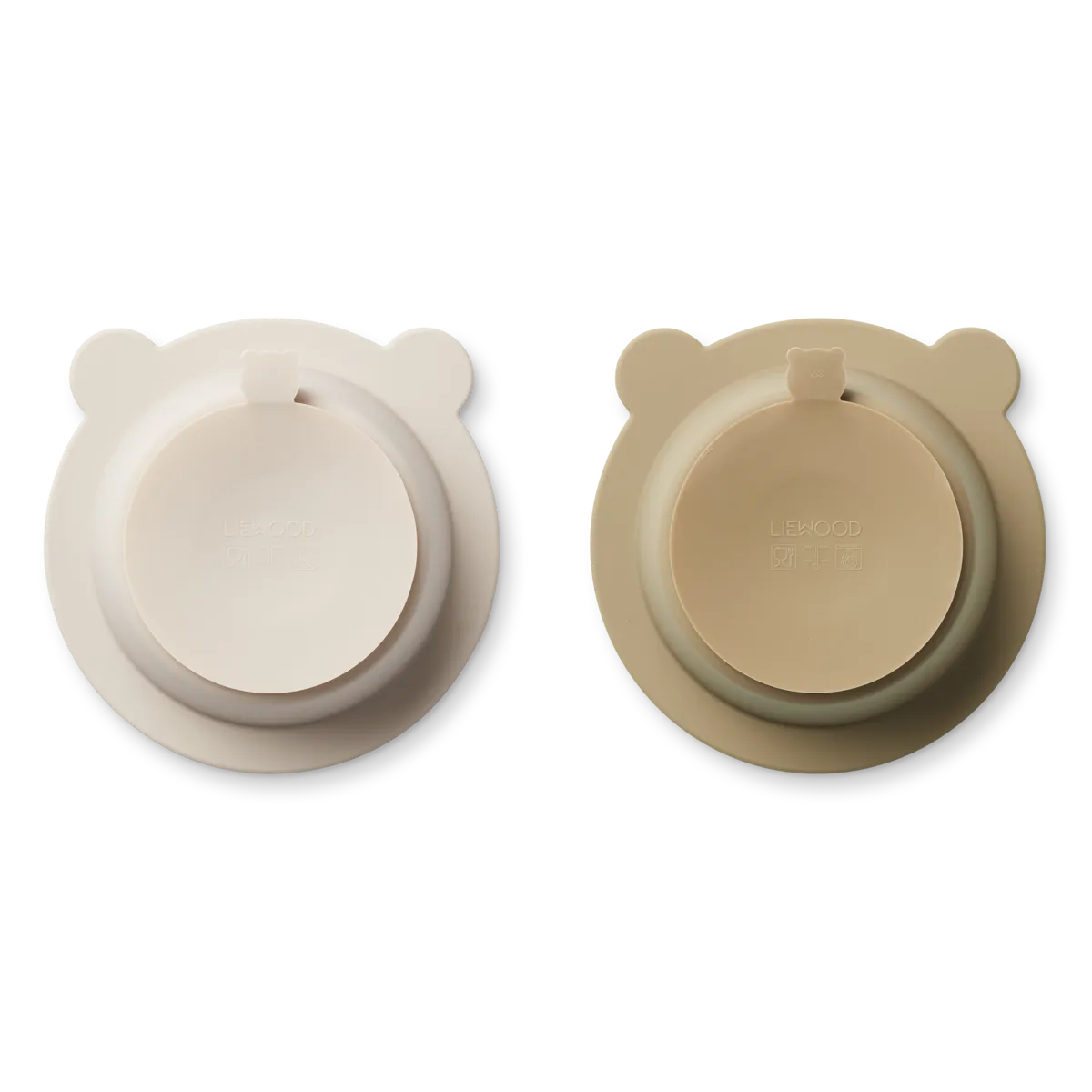 Liewood PEONY SUCTION BOWL 2 PACK | sandy/oat